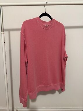 COS Pink Ribbed Crewneck Sweater